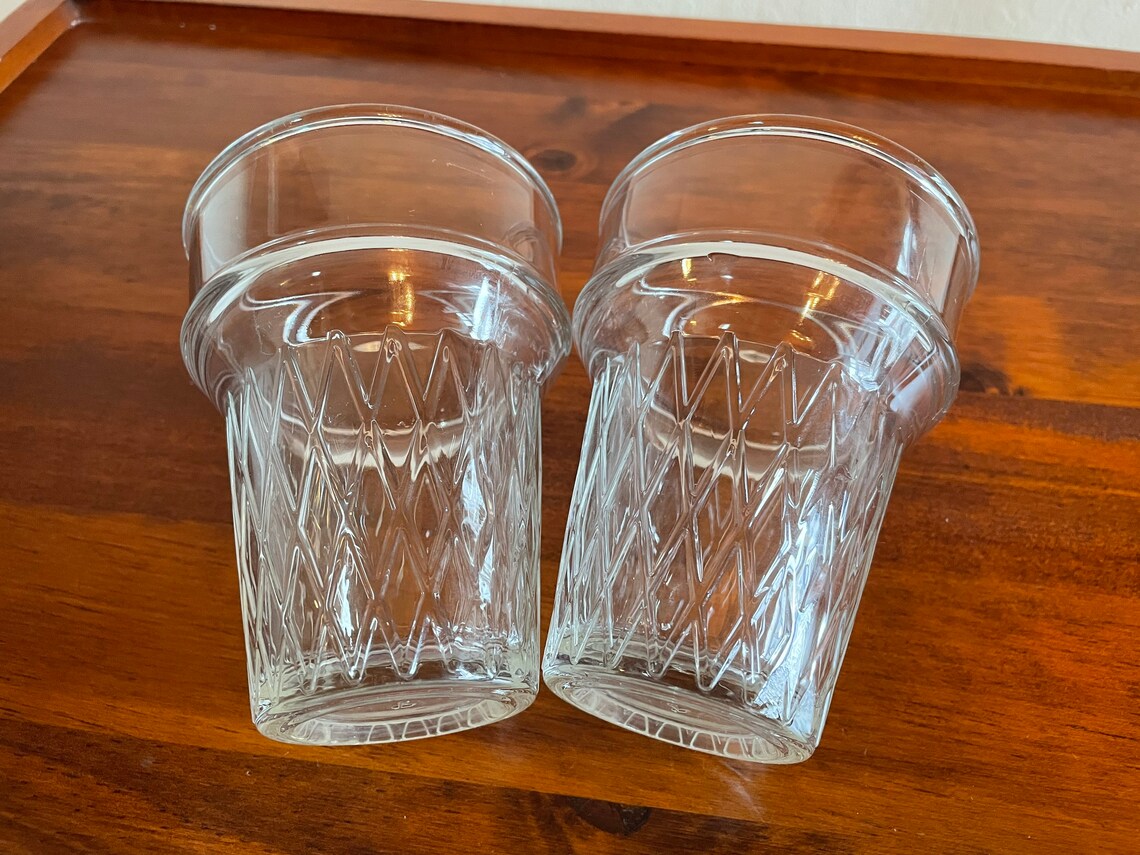 Libbey Ice Cream Cone Glasses Sundae Dessert Parfait Etsy
