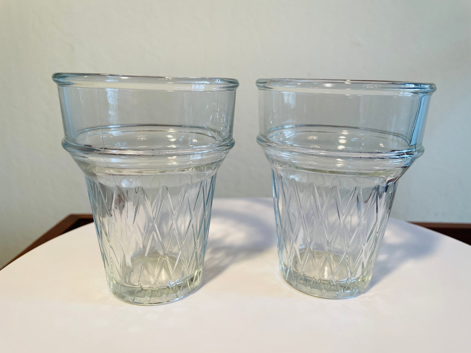 Libbey Ice Cream Cone Glasses Sundae Dessert Parfait Etsy