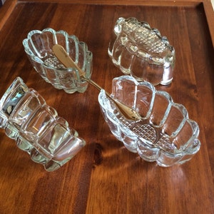 Princess House Crystal Spoon Holder Buffet Caddy, Art Deco Glass Silverware Holder, Clear Glass Ribbed, 1980s