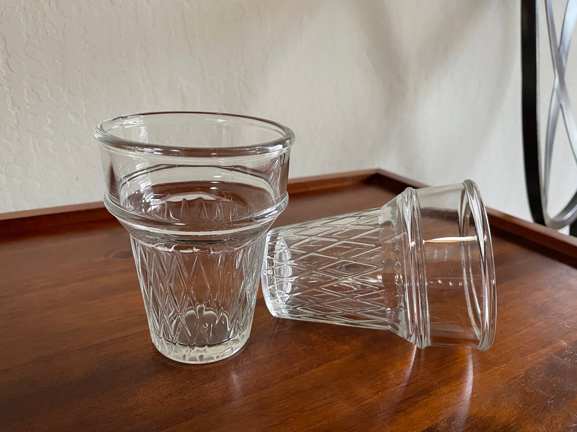 Libbey Ice Cream Cone Glasses Sundae Dessert Parfait Etsy