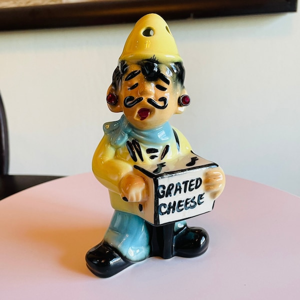 Retro Cheese Shaker, Organ Grinder, Grated Parmesan, Singing Italian Man,  Kitschy