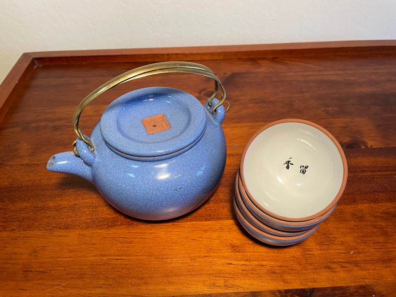 Chinese Yixing Teaware Clay Stoneware Crackle Glazed Teapot Etsy