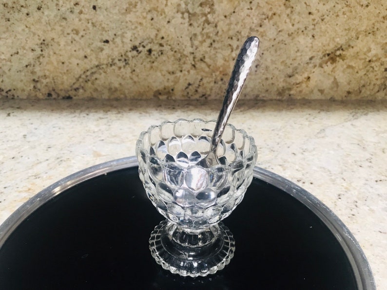 Avon Bubble Glass Sundae Cup Pedestal Crystal Serving
