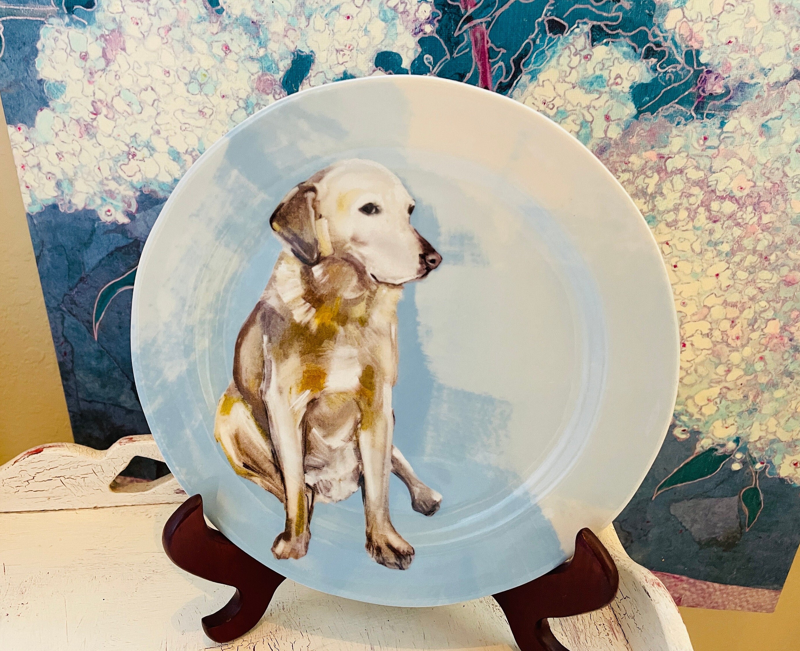 Anthropologie Sally Muir Dog-a-day Stoneware Dessert Plate