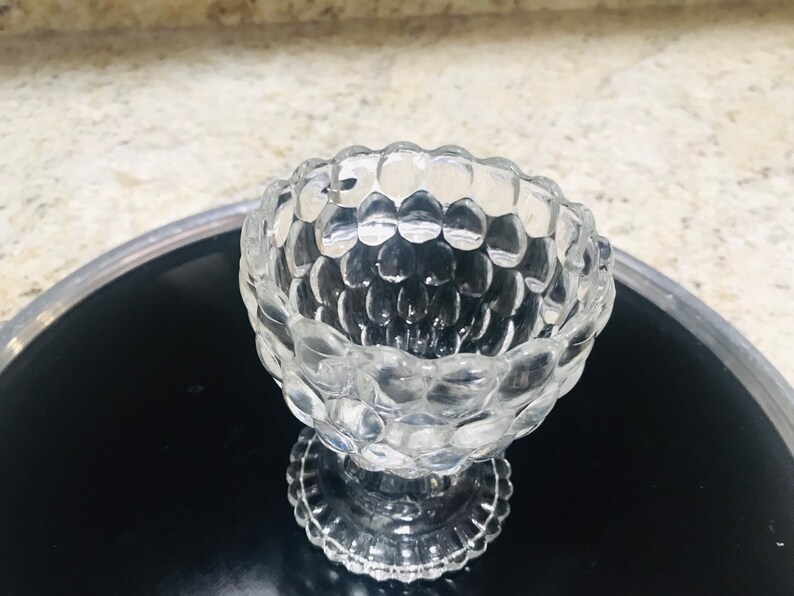 Avon Bubble Glass Sundae Cup Pedestal Crystal Serving
