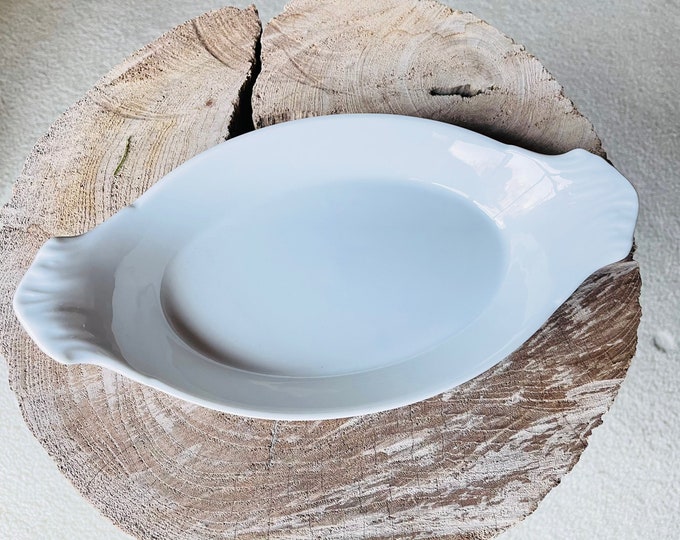 Apilco France, French Au Gratin 9 White Cookware Baking Dish Etsy