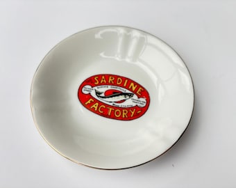 Vintage Sardine Factory Monterey Ashtray Japan Souvenir