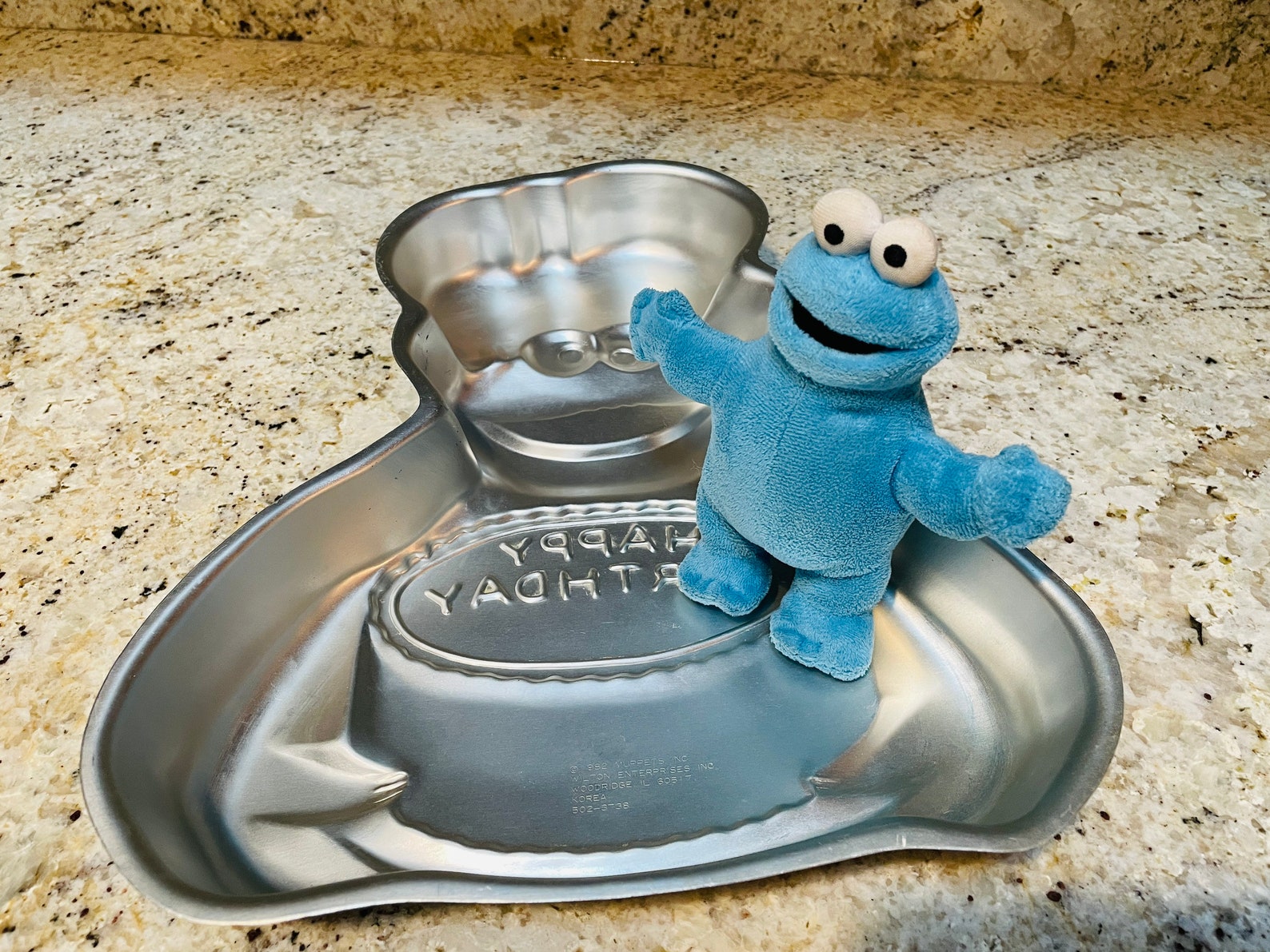 1982 Wilton Cookie Monster Cake Pan Sesame Street 3D Birthday Etsy
