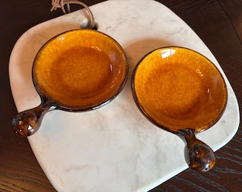 Vintage Mourre-Milon French Pottery – Dieulefit Cookware Set, Handled Bowls