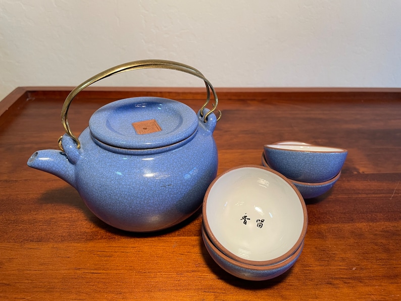 Chinese Yixing Teaware Clay Stoneware Crackle Glazed Teapot Etsy