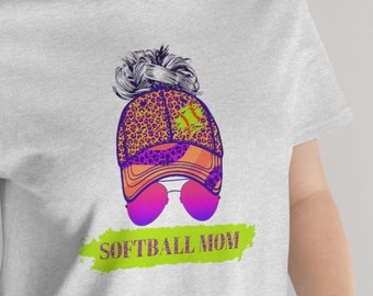 Color Pop Softball Mom Shirt | Softball tees | Women's softball Shirt | Cute softball shirts | Baseball Hat and Sunglasses | Team gifts