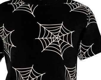 Halloween All Over Print Shirt | Spider Web Print Shirt | Spooky Halloween Shirt | Unisex AOP Shirt