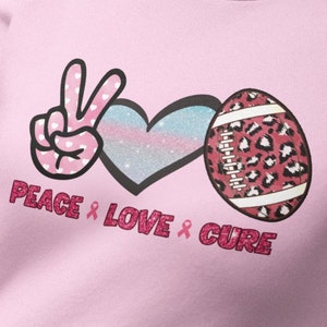 Breast Cancer Sweatshirt | Pink Ribbon Sweatshirt | Breast Cancer Awareness Sweatshirt | Football Sweatshirt | Fundraiser Crewneck