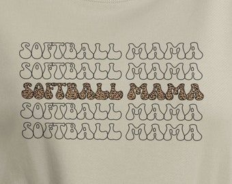 Softball Mom Sweatshirt | Softball tees | Women's softball Shirt | Cute softball shirts | Softball Stacked Text | Team gifts