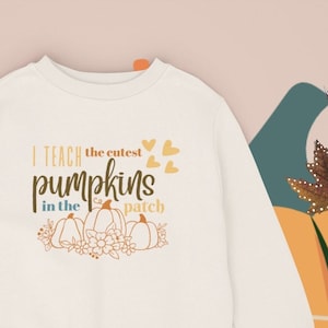 Ich unterrichte die niedlichen Kürbisse im Patch SVG, PNG und PDF-Dateien für Cricut, Silhouette und mehr