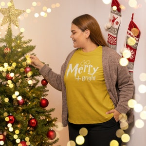 Merry and Bright Wizard World Christmas tshirt, Wizard World shirt, Christmas bella tshirt