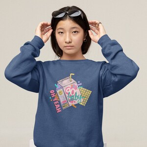 90&#39;s Retro Youth Sweatshirt, Trendy Sweatshirt, Girl Sweatshirt, Tween Sweatshirt