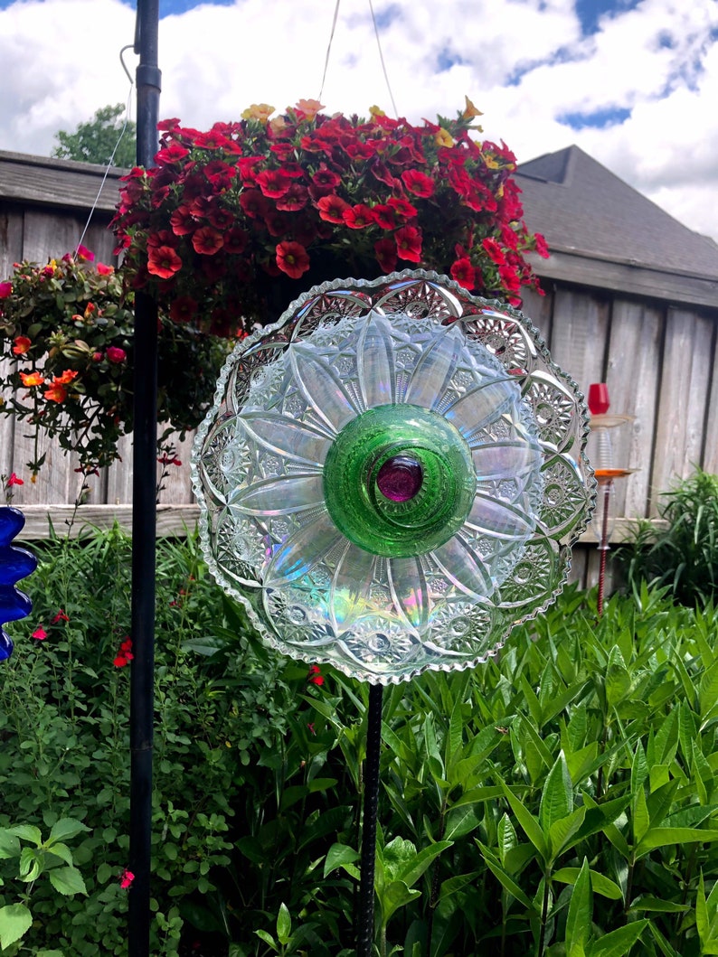 Green Heart Lotus Crystal Flower Art