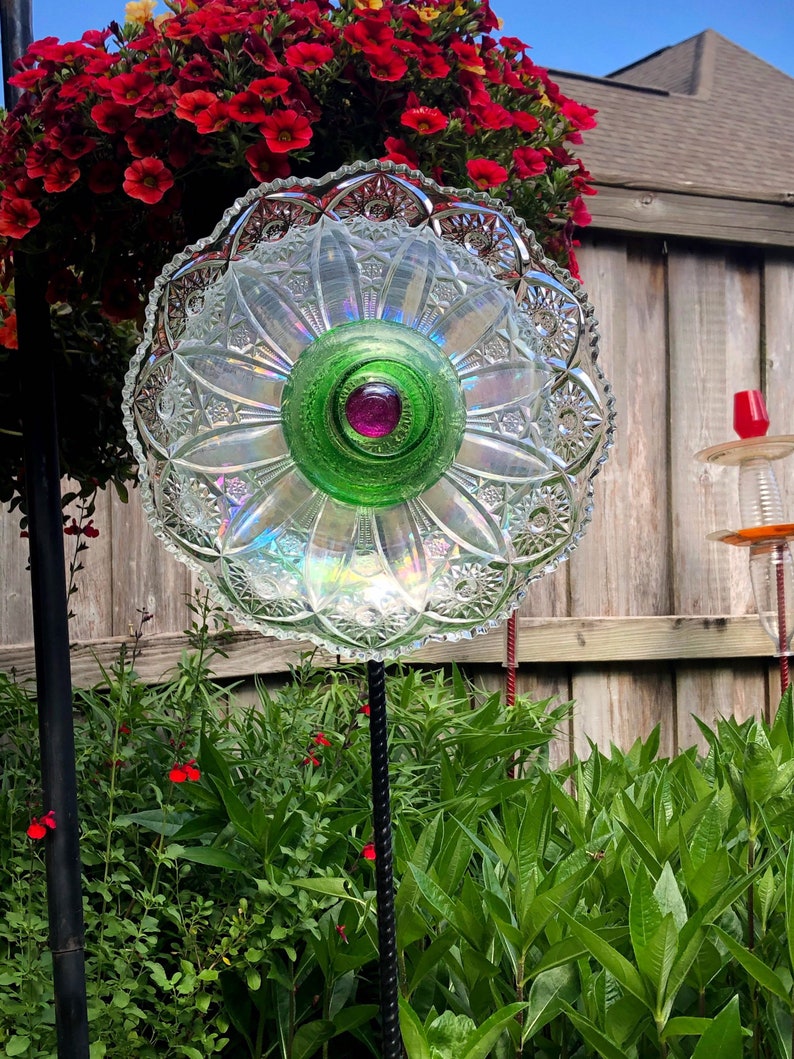 Green Heart Lotus Crystal Flower Art