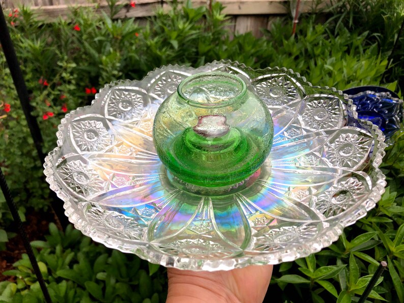 Green Heart Lotus Crystal Flower Art