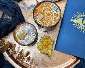 Leo Zodiac Candle, Honey Orange Spice Candle, Astrology Beeswax Candle