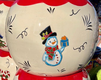 Round colorful flower pot