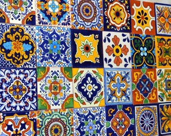 40 Mexican Tiles  6x6 Mix