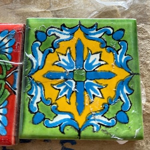 100 Mexican Tile Talavera  2 &quot;X 2&quot;
