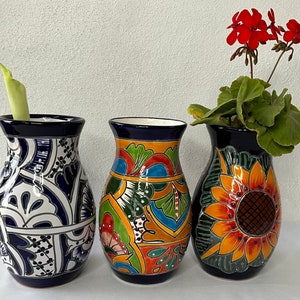 Talavera flower vase