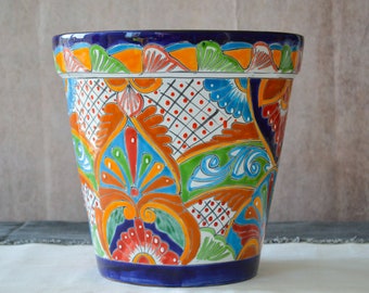 Colorful Medium Vaso Talavera Pot