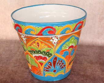 Colorful Medium Vaso Talavera Pot