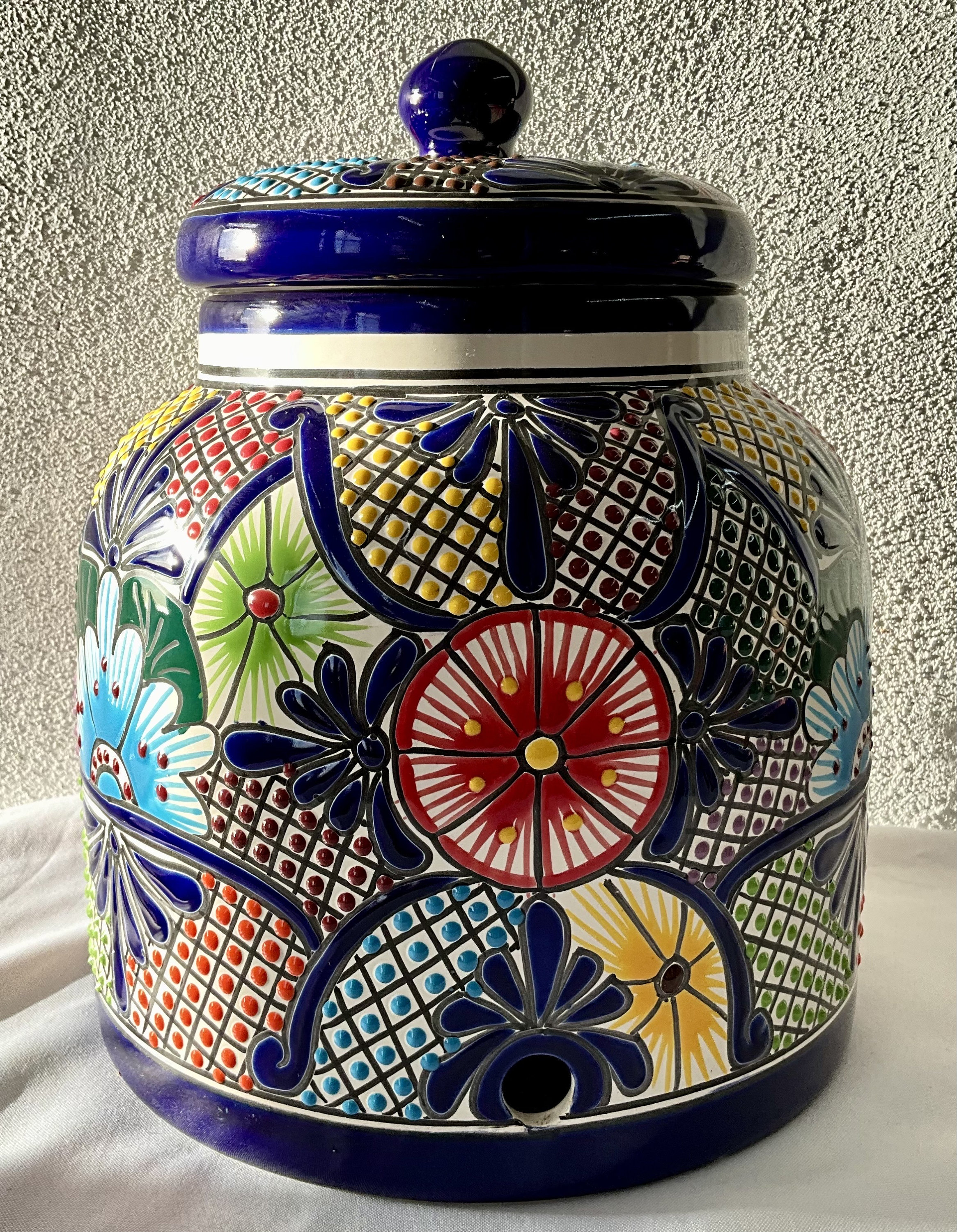 Made in Mexico Mexican Clear Vitrolero with Lid 5 Gallon Jug
