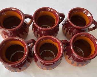 6 coffee cups/ mugs from México