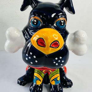Talavera Dog with bone