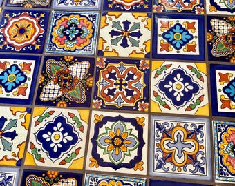 40 Mexican Tiles  6x6 Mix
