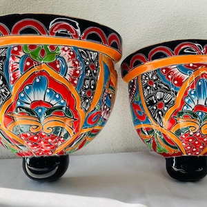 Talavera wall pot set 2 piece