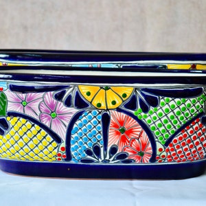 Colorful Talavera Long Pot