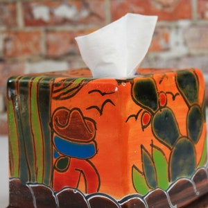 Handcrafted Talavera Hacienda Ceramic Tissue Box Cover - Classic  Convenience