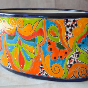 Colorful Talavera Long Pot