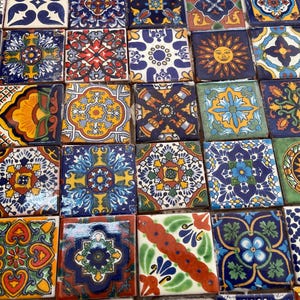 100 Mexican Tile Talavera  2 &quot;X 2&quot;
