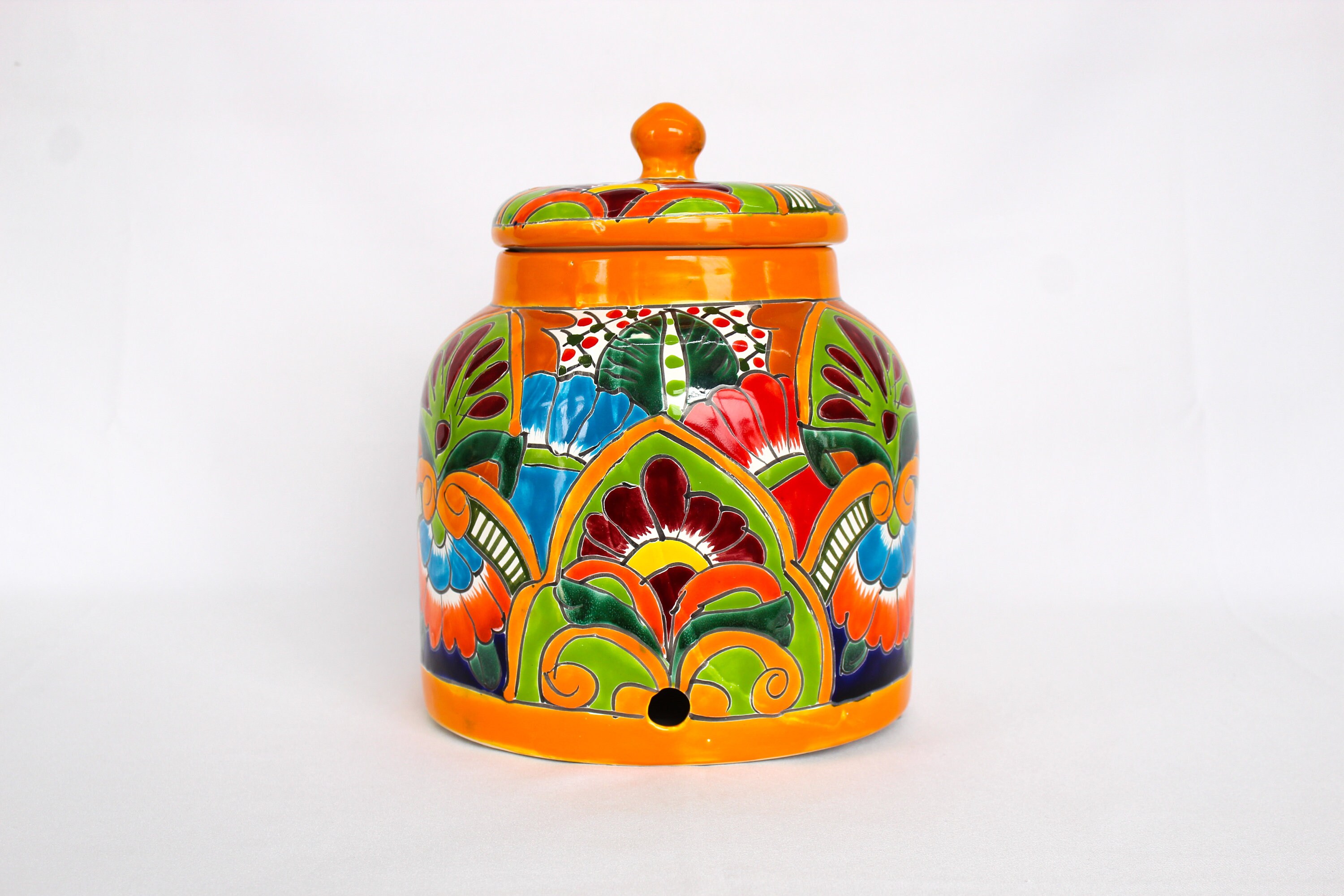 Milk Can WATER CROCK, Talavera Mexican Pottery, Water Dispenser, Glazed  Paint 