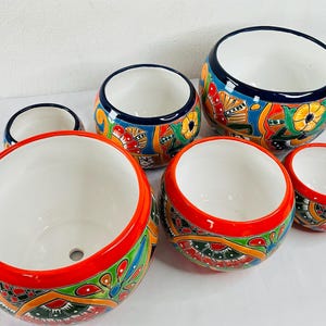 SET of 3 Talavera pots