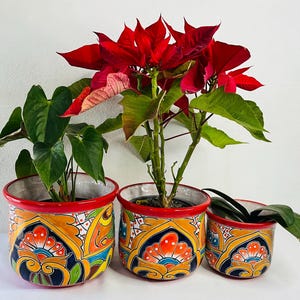 SET of 3 Talavera pots