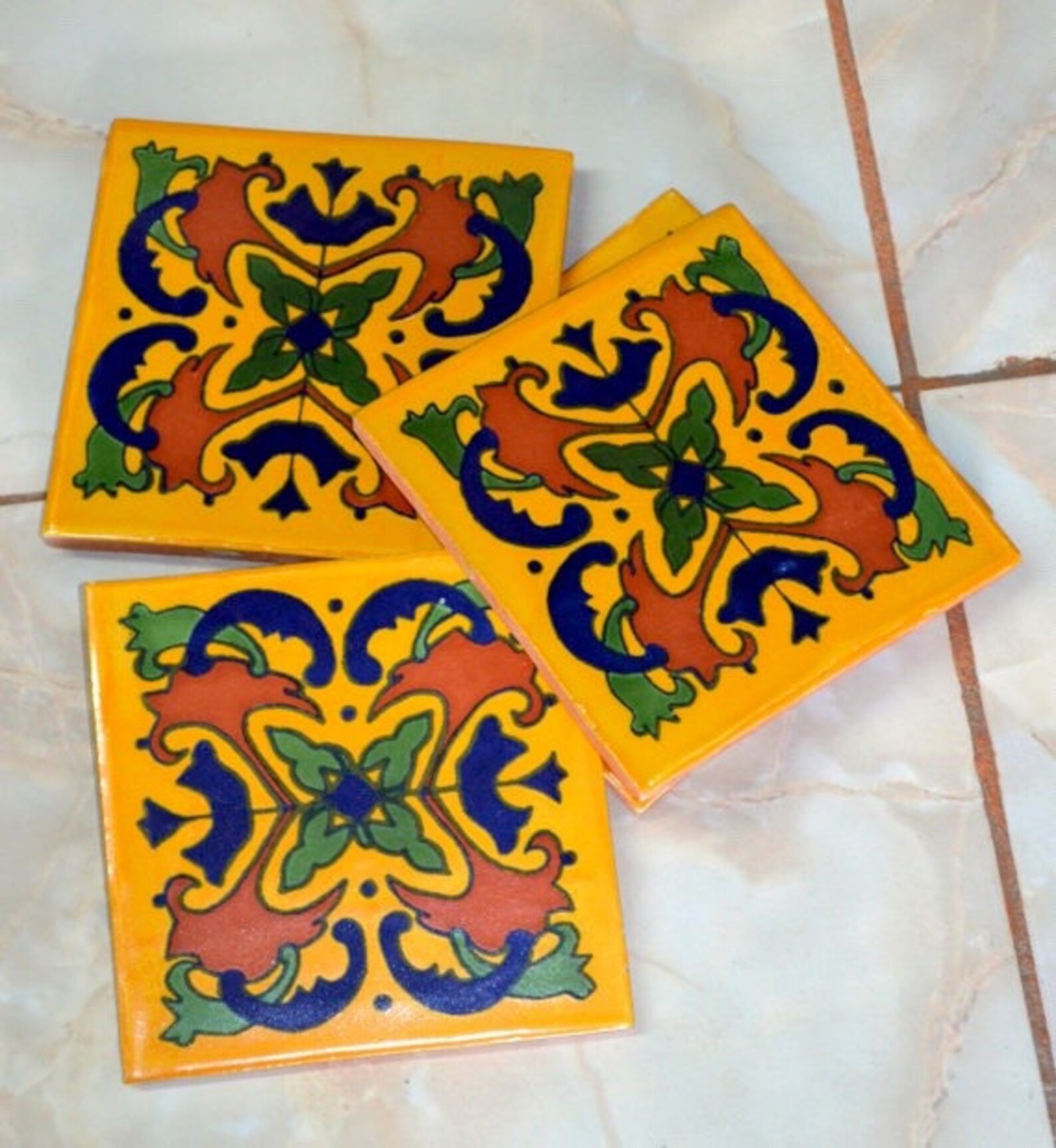 40 Mexican Tiles 6x6 or 90 Talavera Tiles 4x4 Etsy