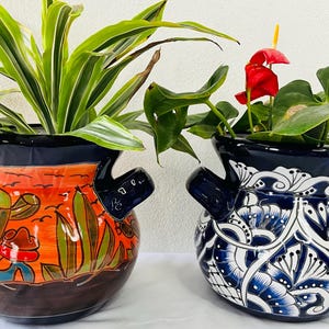 Talavera pot with ears.