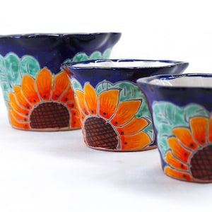 A Set of 4 Talavera pots