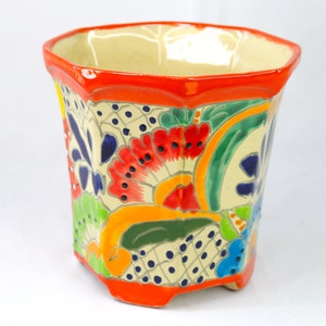 Talavera pot Hexagonal