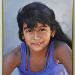 Exquisitely Detailed Custom Hand-Painted Portrait from Your Photo, Realistic Art on Canvas, commission oil painting, family wedding portrait