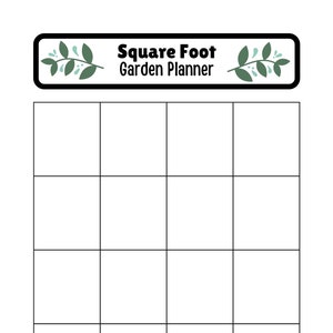 Archivo PDF de hoja de cálculo del planificador de jardines de pies cuadrados
