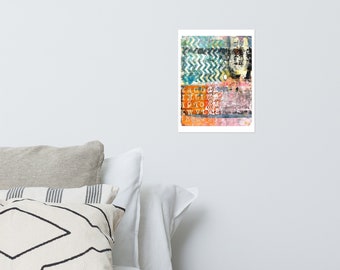 Desenhos bloqueados 1 | Pintura abstrata de impressão artística